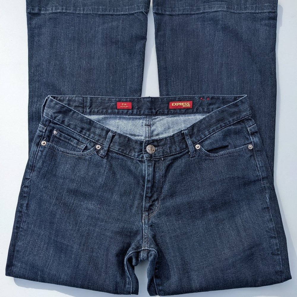 Express Jeans Women Eva Fit And Flare Size 12R Blue
